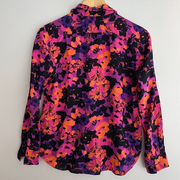 Equipment Long-Sleeve Floral Shirt/Blouse - Picture 7 of 9